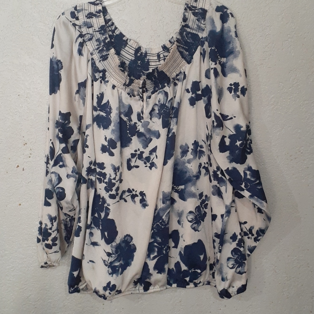 Beautiful plus size floral blouse